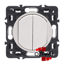 LEGRAND CF2X067002-HK, Céliane Csillárkapcsoló, 10 AX, Hosszú Körmös, Fehér világítási kellék