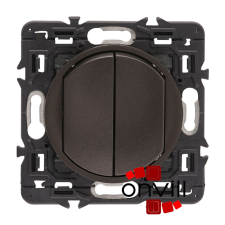 LEGRAND CG2X067002-HK, Céliane Csillárkapcsoló, 10 AX, Hosszú Körmös, Grafit világítási kellék