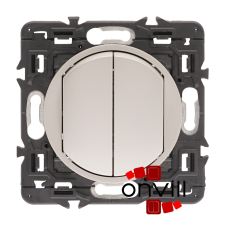 LEGRAND CT2X067002-K, Céliane Csillárkapcsoló, 10 AX, Körmös, Titán világítási kellék