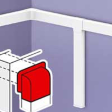 LEGRAND DLP klíma falátvezető 90 fokos 70x40-hez 611269 villanyszerelés