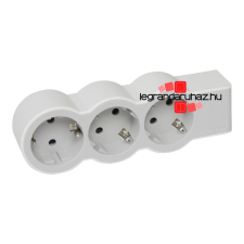LEGRAND Elosztósor Standard 3x2P+F, vezeték nélkül, fehér-szürke, Legrand 694573 hosszabbító, elosztó