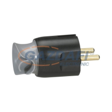 LEGRAND Földelt csatlakozódugó 360°-ban elforgatható, fekete-szürke villanyszerelés