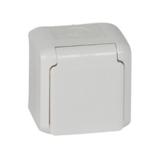 LEGRAND Forix IP44 fk 2P+F földelt csatlakozóaljzat, 16A, csapófedéllel, gyv, fehér villanyszerelés