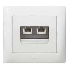 LEGRAND Galea Life 2xRJ11/45 burkolat, fehér villanyszerelés