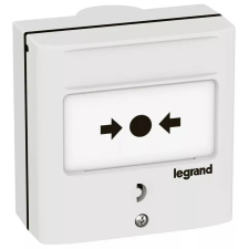 LEGRAND Kézi jelzésadó vészleállításhoz, fehér RAL 9003, 1 váltóérintkezővel - 5A - 24V=, IP30 - IK07 villanyszerelés