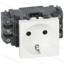 LEGRAND Legrand 077601 Program Mosaic 1x2P+F DLP aljzat, sínezett, csavaros, fehér villanyszerelés