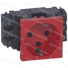 LEGRAND Legrand 077621 Program Mosaic 1x2P+F DLP aljzat reteszelt, sínezett, csavaros, piros villanyszerelés