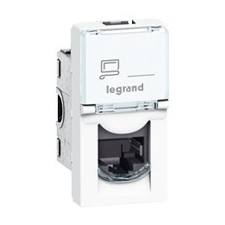LEGRAND Legrand Program Mosaic LCS2 RJ45 aljzat 10GIGA STP, 1 modul, fehér villanyszerelés