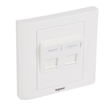 LEGRAND - Linkeo süllyesztett szerelvény 2xRJ45 keystone port fogadására döntött - 632797 kábel és adapter