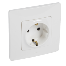 LEGRAND NILOÉ 2P+F ALJZAT CSAVAROS KOMPLETT FEHÉR villanyszerelés