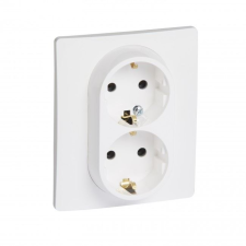 LEGRAND Niloé 2x2P+F csatlakozóaljzat fehér (764534) (Legrand 764534) villanyszerelés