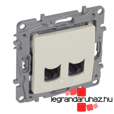 LEGRAND Niloé 2XRJ45 Cat6 UTP aljzat körömmell bézs 764674 villanyszerelés