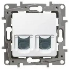 LEGRAND Niloé 2xRJ45 Cat.6 FTP körmös aljzat, fehér villanyszerelés