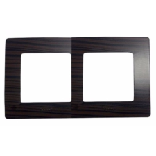LEGRAND Niloé sötét fa dekor keret 2-es (397092) villanyszerelés