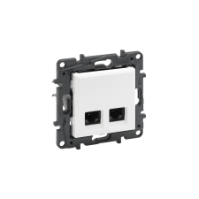 LEGRAND Niloé Step 2xRJ45 Cat.6A STP csatlakozóaljzat fehér 863170 villanyszerelés