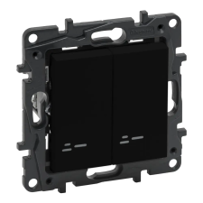 LEGRAND Niloé Step csillárkapcsoló jelzőfénnyel, 10AX, fekete, IP44, Legrand 863515IP44 világítási kellék