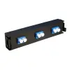 LEGRAND optikai patch modul 3xLC duplex monomódusú címkével és címketartóval fekete LCS3