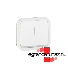  Legrand Plexo 55 kettős váltókapcsoló jelzőfénnyel 10A, fehér, Legrand 069626L villanyszerelés