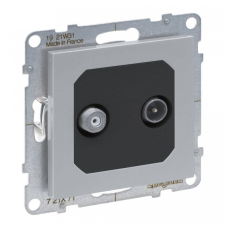  Legrand SUNO 721371 csillagpontos TV-SAT csatlakozóaljzat , alumínium burkolattal, keret nélkül villanyszerelés