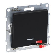 LEGRAND Suno egypólusú kapcsoló ellenőrzőfénnyel 16 AX alumínium, Legrand 721304 villanyszerelés