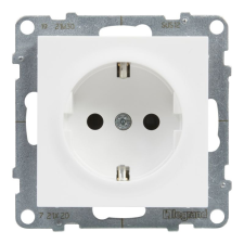 LEGRAND Suno fehér 2P+F GYV csatlakozóaljzat (rugós), biztonsági zsaluval, keret nélkül 721120 villanyszerelés