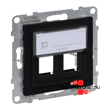 LEGRAND Suno kettős keystone adapter, fekete, Legrand 721445 villanyszerelés