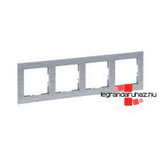 LEGRAND Suno négyes keret csiszolt alumínium, Legrand 721564 villanyszerelés