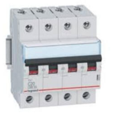 LEGRAND TX3 kismegszakító 4P 16A B 6000A/6kA (403417) villanyszerelés