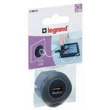LEGRAND USB-s csatlakozódugó 1,5A - 5V fekete villanyszerelés