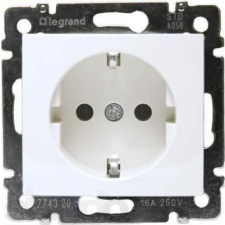 LEGRAND Valena 2P+F dugalj gyermekvédelemmel fehér villanyszerelés