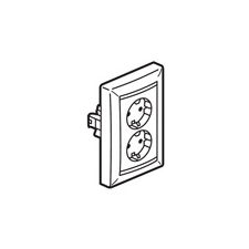 LEGRAND Valena 2x2P+F csatlakozóaljzat komplett, fehér villanyszerelés