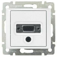 LEGRAND Valena HD 15 + 3.5 mm Jack aljzat, fehér villanyszerelés