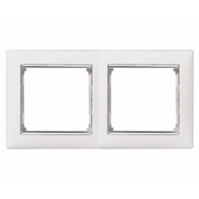 LEGRAND Valena keret 2-es, tetszőleges fehér/ezüst (770492) villanyszerelés