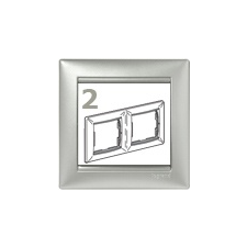 LEGRAND Valena-keret alumínium, vízszintes (2-es) villanyszerelés