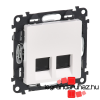 LEGRAND Valena Life 2xRJ45 Cat. 6A STP csatlakozóaljzat fehér 753149