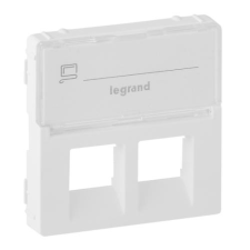 LEGRAND Valena Life 2xRJ45 csatlakozóaljzat burkolat, címketartóval fehér villanyszerelés