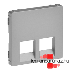 LEGRAND Valena Life 2xRJ45/RJ11 csatlakozóaljzat burkolat alumínium 755422 villanyszerelés