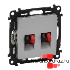 LEGRAND Valena Life hangszóró-csatlakozóaljzat (4 kivezetéssel) alumínium 753378 villanyszerelés