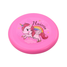 Légvonalú rózsaszín egyszarvú frisbee kerti játék