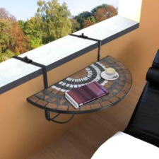  Lehajtható balkon asztal- barna kerti bútor