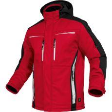Leib Flex Piros/Fekete Hőtükrös Téli Softshell Kabát - 5XL