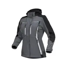 LEIBWACHTER LEIB flex női átmeneti softshell kabát szürke-fekete -36 leibwächter munkavédelmi ruházat