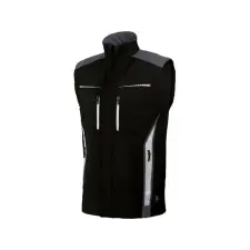LEIBWACHTER LEIB flex softshell férfi mellény fekete-szürke- xxl munkaruha