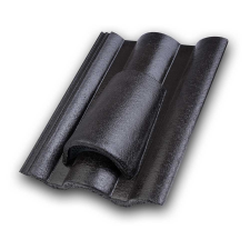 LEIER Toscana Lux Szellőzőcserép kupakkal fekete építőanyag