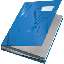  LEITZ Aláírókönyv, A4, 18 részes, karton, LEITZ &quot;Design&quot;, kék aláírókönyv