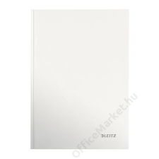Leitz Beíró, A4, vonalas, 80 lap, keményfedeles, lakkfényű, LEITZ Wow, fehér (E46251001) füzet