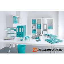 Leitz Beíró, A5, kockás, 80 lap, keményfedeles, lakkfényű, LEITZ "Wow", jégkék (E46281051) füzet