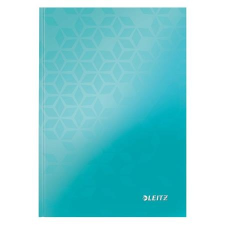 Leitz Beíró, A5, kockás, 80 lap, keményfedeles, LEITZ Wow , jégkék füzet