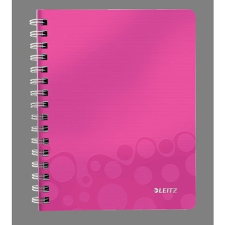 Leitz Esselte Leitz WOW spirálfüzet, A5 80 lap vonalas rózsaszín 46390023 füzet