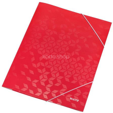 Leitz Gumis mappa, 15 mm, karton, A4, LEITZ "Wow", piros mappa